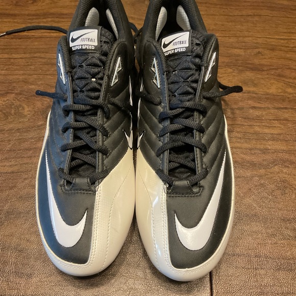 Nike Super Speed D Low Men's Size 12 Football Cleats Black/White Nike 396238-001 - Picture 2 of 13